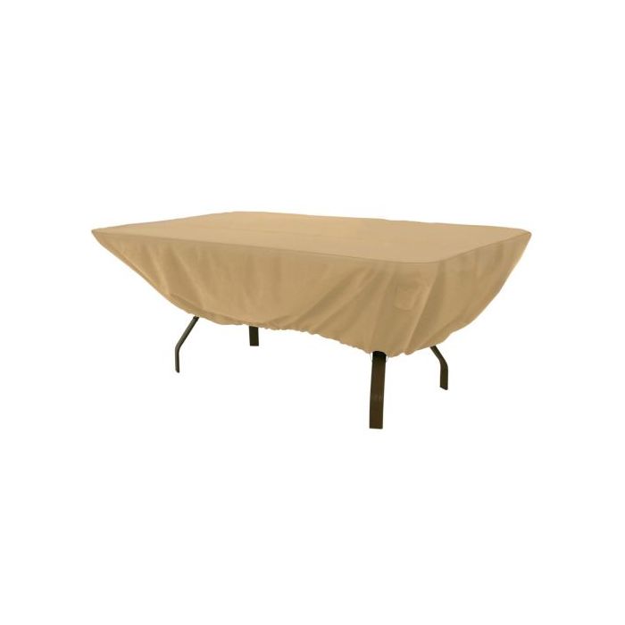 Terrazzo Rectangular Oval Patio Table, Oval Patio Table Cover
