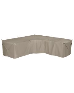 Storigami 100 Inch Easy Fold Patio V-Shaped Sectional Lounge Set Cover, Goat Tan