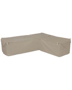 Storigami 104 Inch Easy Fold Patio Right-Facing Sectional Lounge Set Cover, Goat Tan