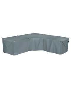Storigami 100 Inch Easy Fold Patio V-Shaped Sectional Lounge Set Cover, Monument Grey