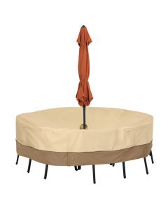 Veranda Round Patio Table & Chair Set Cover with Umbrella Hole